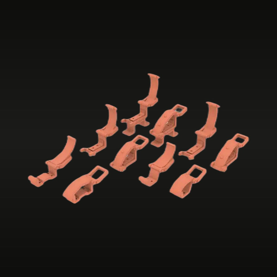 WWII German Panzer Tank Hull Clamps Set 1/35 Resin Accessories - unpainted resin model kit
