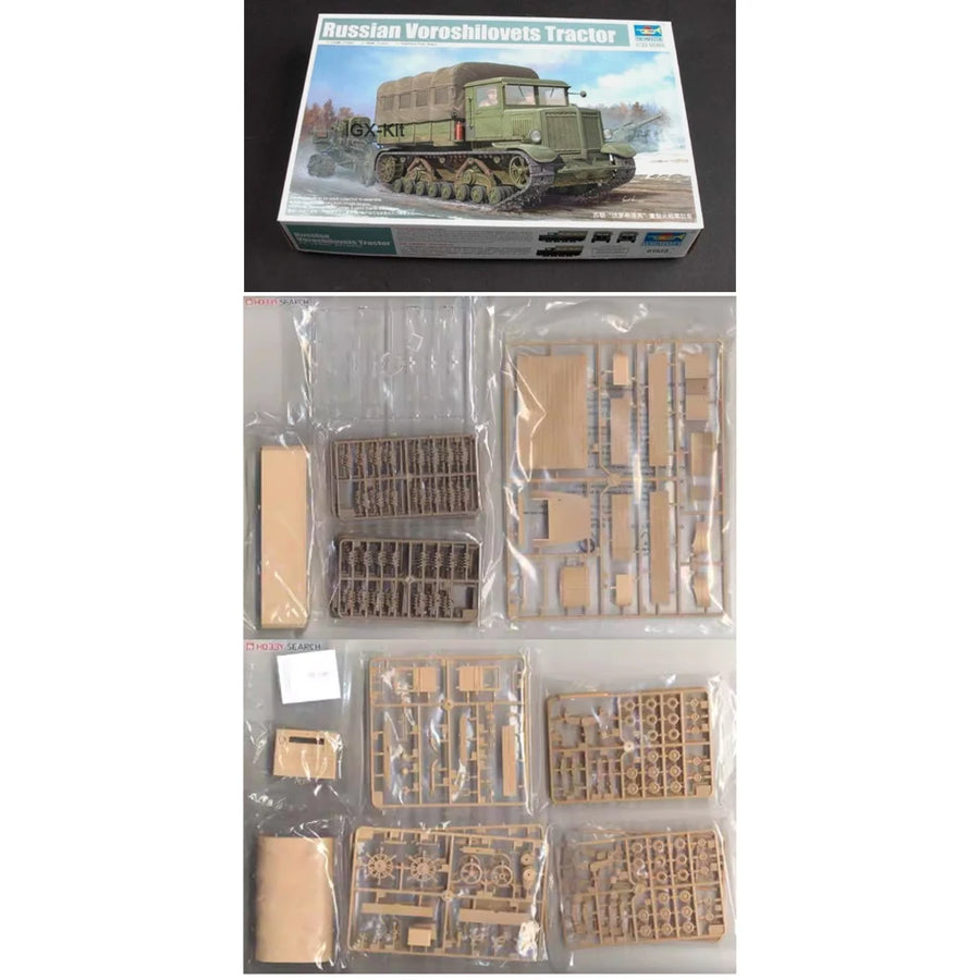 Trumpeter 01573 1/35 Russian Voroshilovets Heavy Artillery Tractor Military Child Toy Gift Plastic Assembly Building Model Kit
