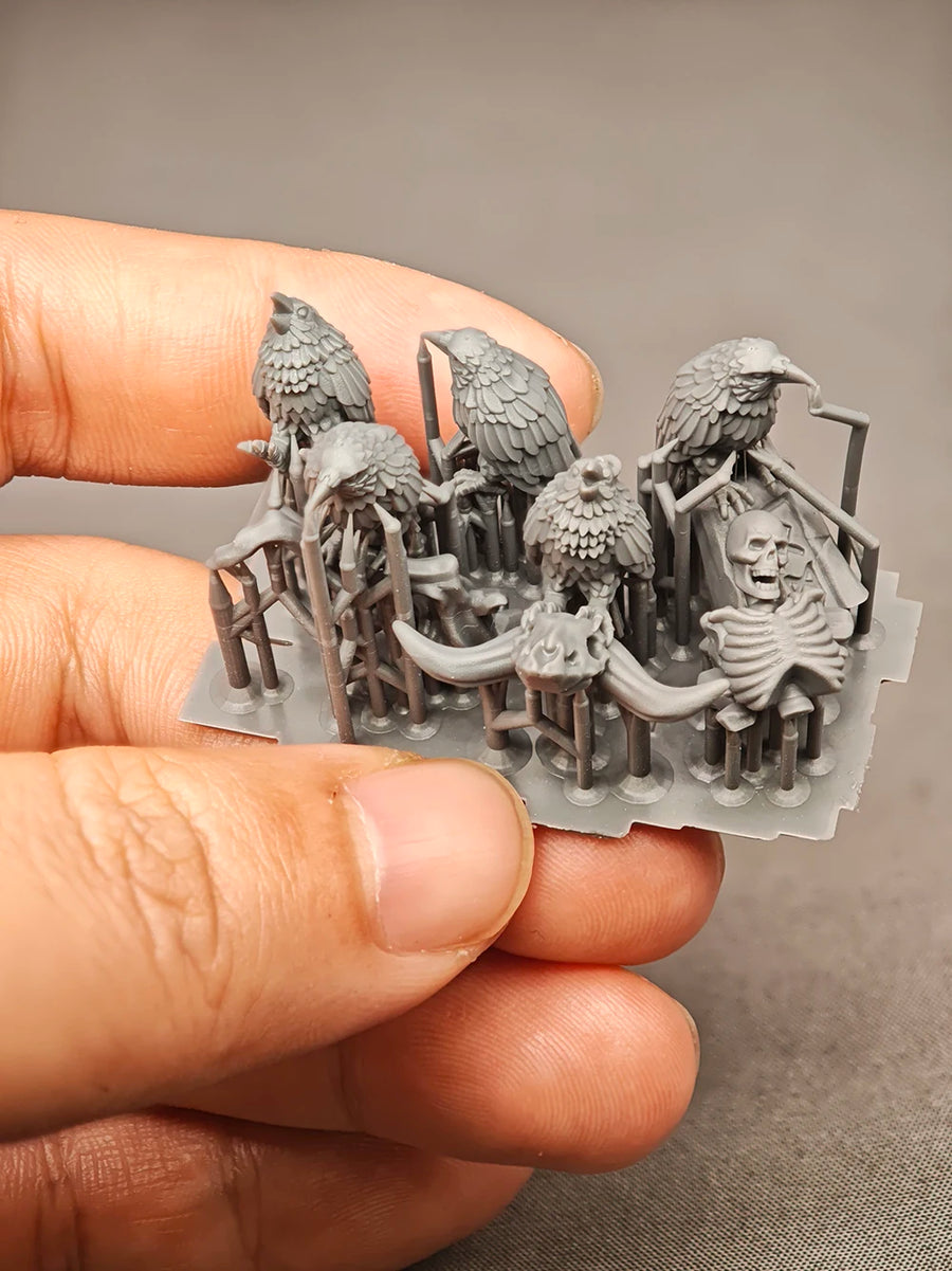 Fantasy Undead Terrain Diorama Multi-Part Spiky Ruin 1/35 Resin Kit - resin model view 2