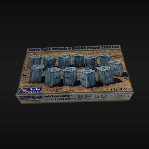 Early Type British 4 Gallon Petrol Tins Set 1/16 Resin Model Kit