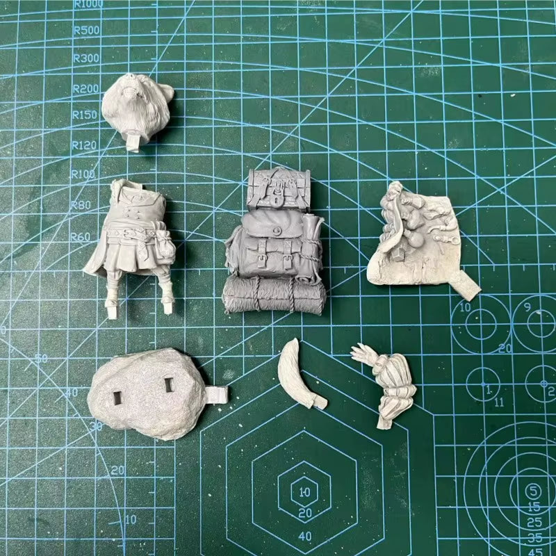 Fantasy Anthropomorphic Raccoon Merchant Set of 2 70mm Resin Figure Kit - resin model view 4