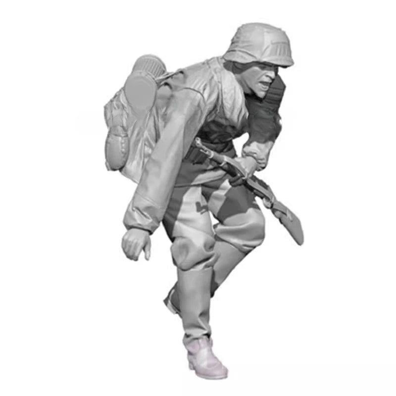 WWII German Infantry Squad with NCO Leader 1/35 Resin Figure Kit - resin model view 5