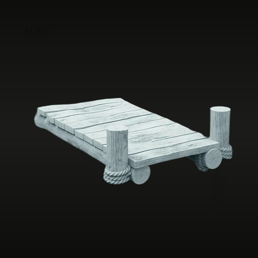 Wooden Dock Landing Ladder Diorama Accessory 1/72 Resin Kit - unpainted resin model kit