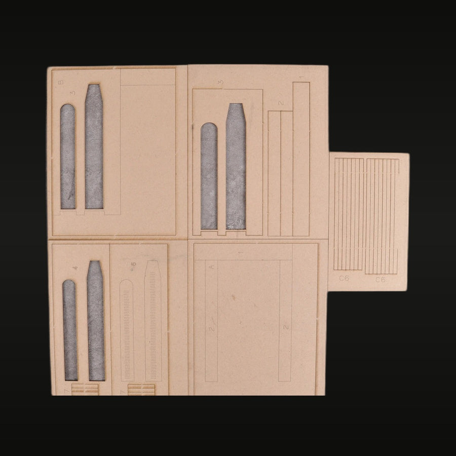 Industrial Factory Building with Smokestacks 1/200 Scale Diorama Kit - unpainted resin model kit