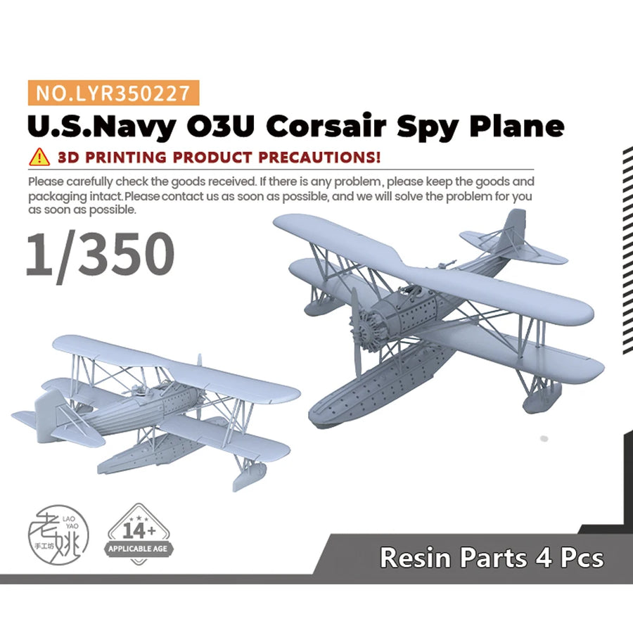 US Navy O3U Corsair Reconnaissance Biplane 1/144 Resin Aircraft Kit - resin model view 5