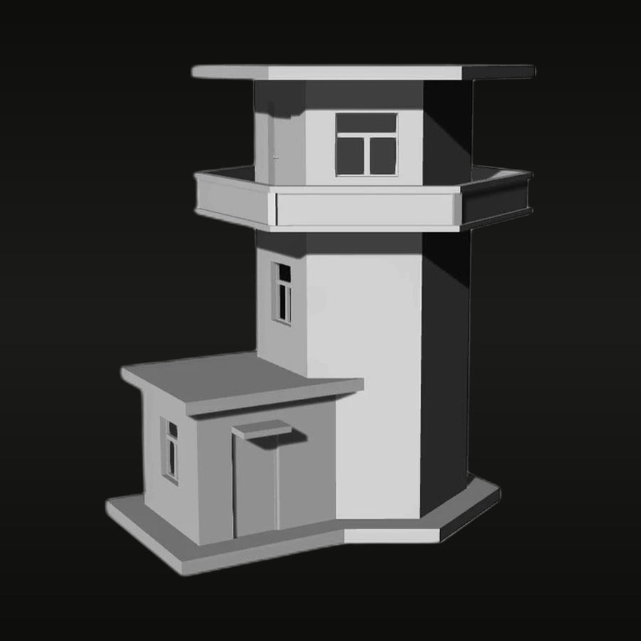 HO Scale Watchtower Factory Building 1/87 Resin Terrain Diorama Kit - unpainted resin model kit