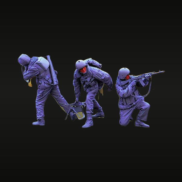 WWII German Panzergrenadier Squad MG42 Team 1/35 Resin Figure Kit