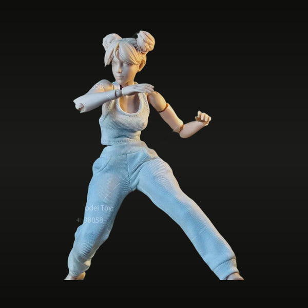 Female Martial Artist Action Pose 1/12 Resin Figure Kit