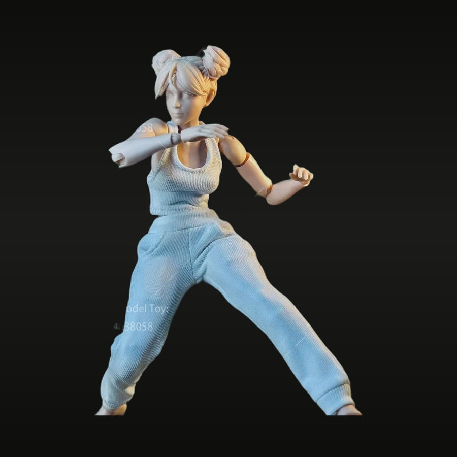 Female Martial Artist Action Pose 1/12 Resin Figure Kit - unpainted resin model kit