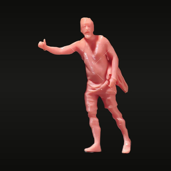 Casual Young Man Thumbs Up Pose 1/24 Resin Figure Kit