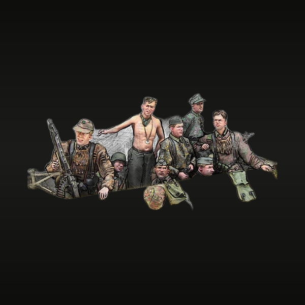 WWII German Infantry Squad 8-Figure Set 1/35 Scale Resin Kit