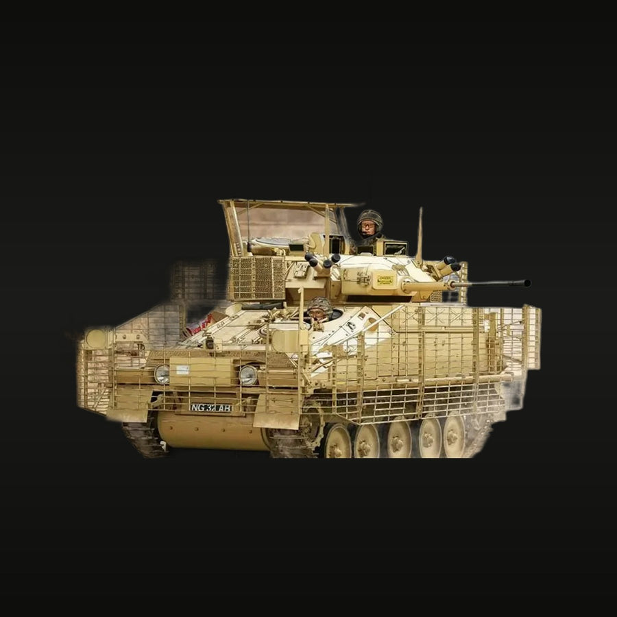 Modern US Army M2/M3 Bradley Infantry Fighting Vehicle with Slat Armor 1/35 Resin Kit - unpainted resin model kit