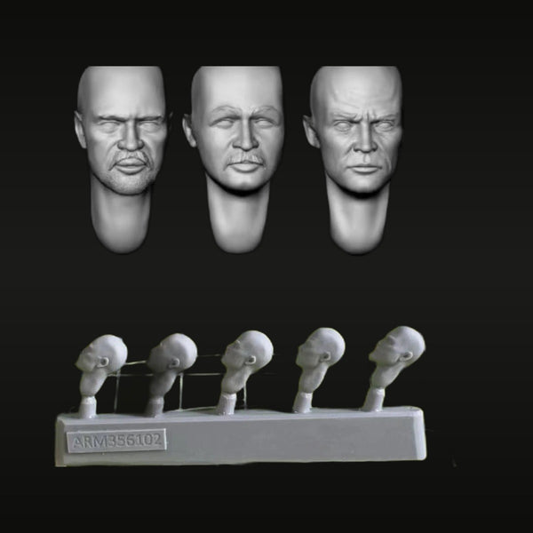 1/35 Modern Soldier Bare Heads Male Set of 8 Resin Accessory Kit