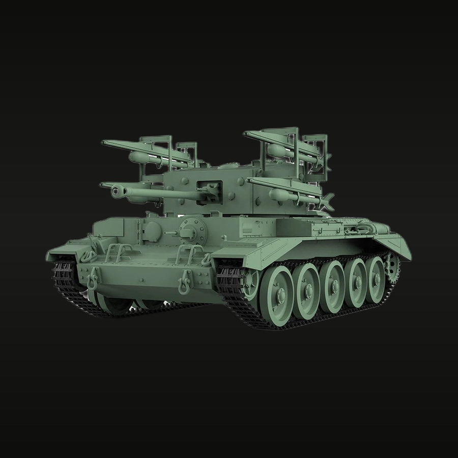 WWII British Crusader Anti-Aircraft Tank 1/48 Resin Vehicle Kit - unpainted resin model kit