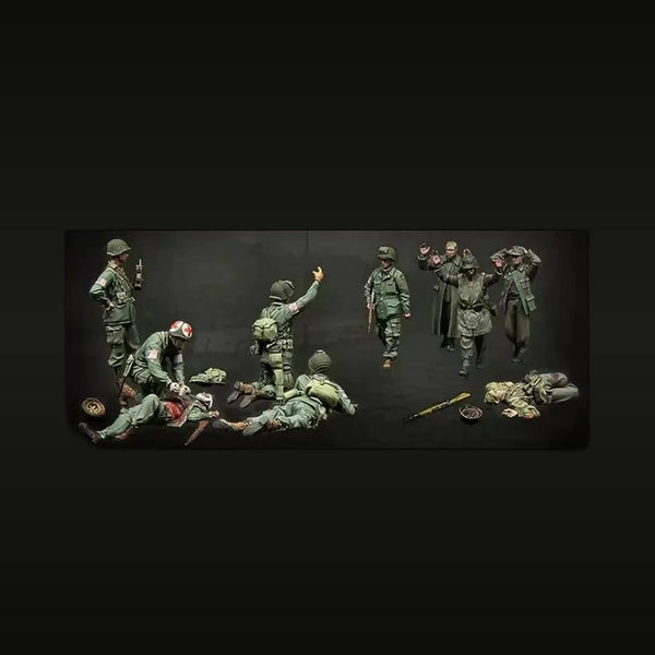 WWII American Infantry Squad Combat Scene 1/35 Resin Set