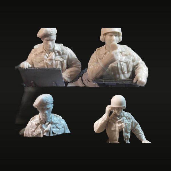 WWII British Tank Crew 4-Figure Set 1/35 Scale Resin Figures