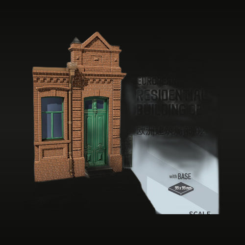 European Brick Residential Building 02 1/35 Resin Model Kit