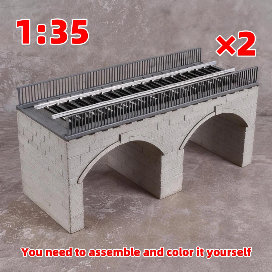 European Stone Buildings Railway Terrain Diorama Kit 1/35 Laser-Cut MDF - resin model view 4