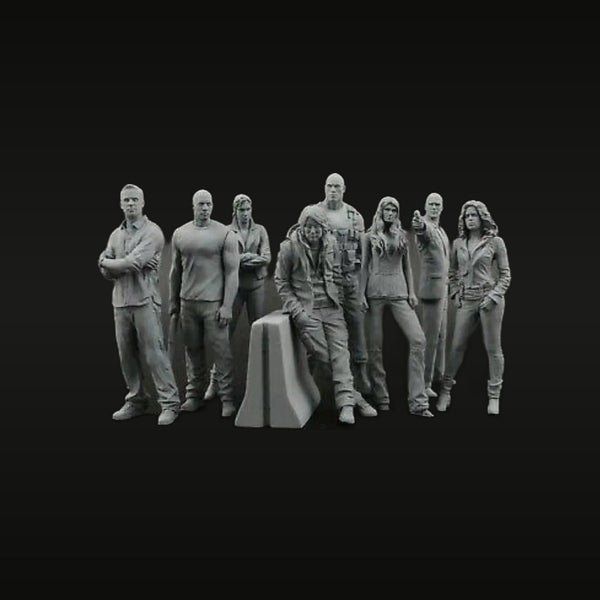 Post-Apocalypse Survivor Team 8 Figures 1/35 Resin Figure Set
