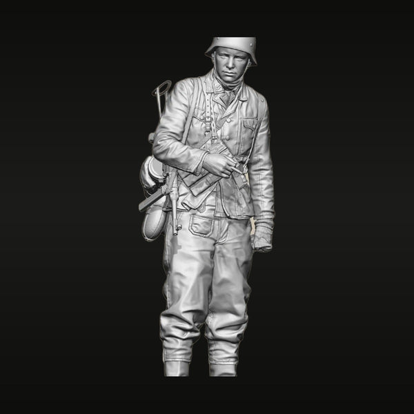 WWII German Wehrmacht Soldier with K98 Rifle 1/35 Resin Figure Kit