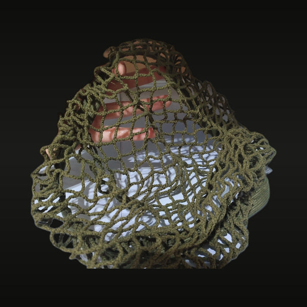 WWII US M1 Helmet Net Cotton Camouflage Cover Resin Miniature Accessory