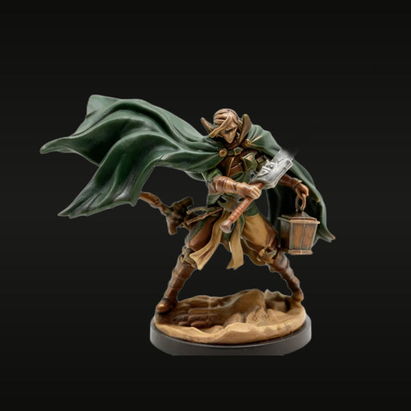 Fantasy Ranger with Scimitar and Lantern 38mm Resin Figure Kit