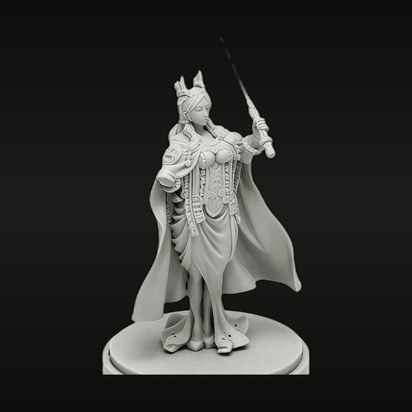 Female Elf Monarch with Sword 40mm Resin Figure Kit