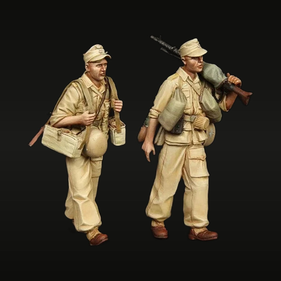 WWII British Colonial Soldiers with Lee-Enfield 1/35 Resin Figure Kit - unpainted resin model kit