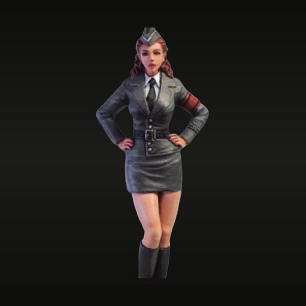 Stylized Female Officer with Red Armband 1/24 Resin Figure Kit