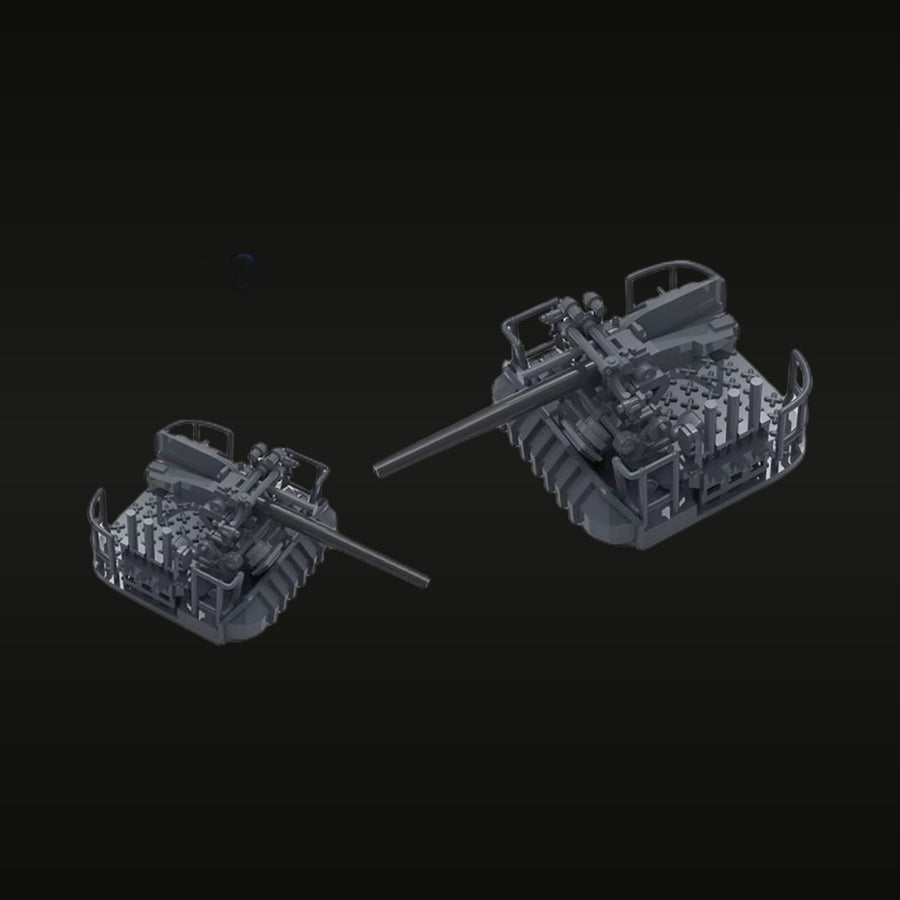 U.S. Navy 40mm Bofors Twin AA Gun Mount 1/700 Resin Accessory Kit - unpainted resin model kit