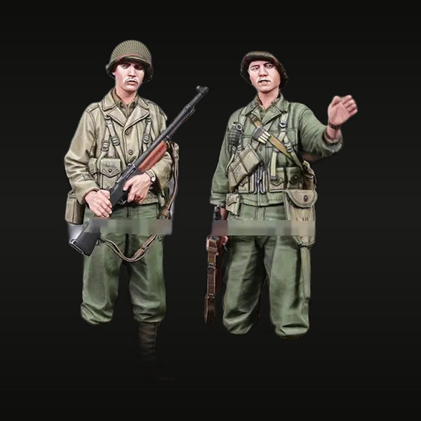 WWII US Infantry Set M1 Garand & Pistol 1/35 Resin Figure Kit