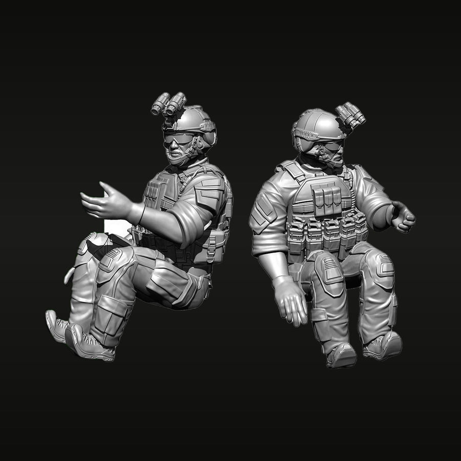 Modern US Special Forces Assault Team Set of 2 1/35 Resin Figure Kit - unpainted resin model kit