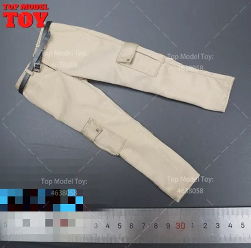 1/6 Scale Black Tactical Pants with Belt Accessory Set for Action Figures