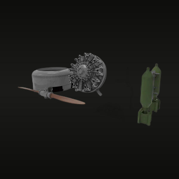 WWII US Navy SOC-3 Seagull Aircraft Engine 1/72 Resin Kit