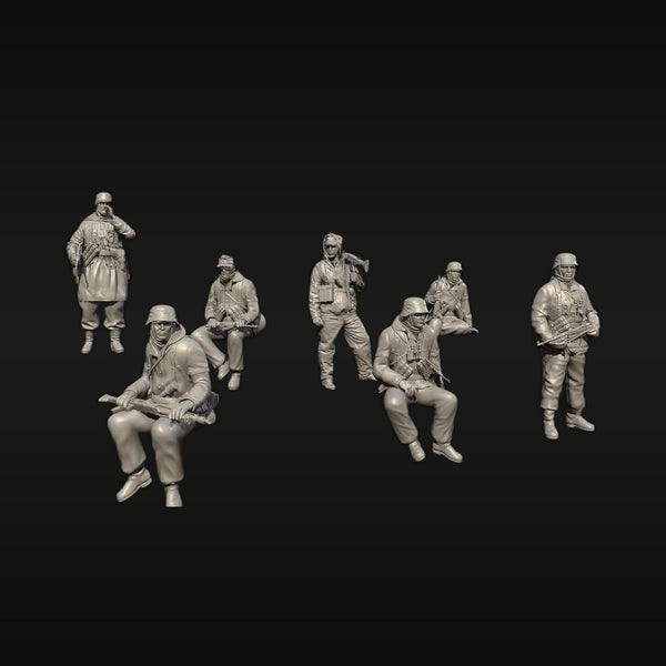 WWII US Soldiers Combat Poses 1/35 8-Figure Resin Kit