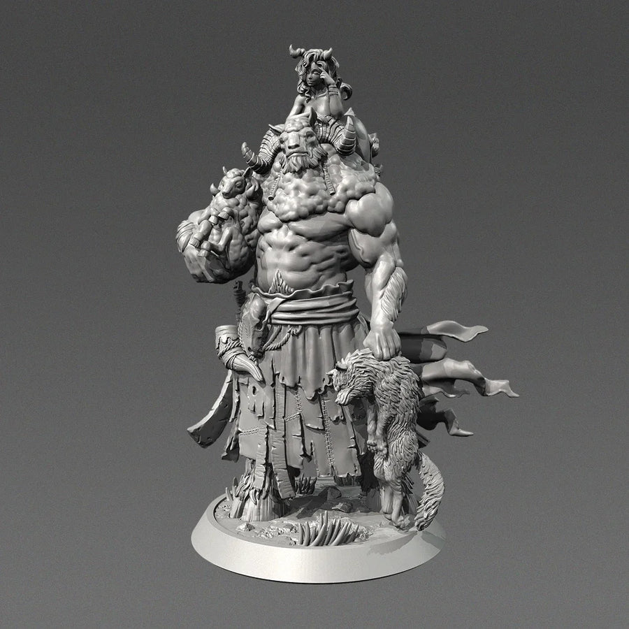 Fantasy Barbarian Warrior Bust with Horned Helm 38mm Resin Kit - resin model view 2