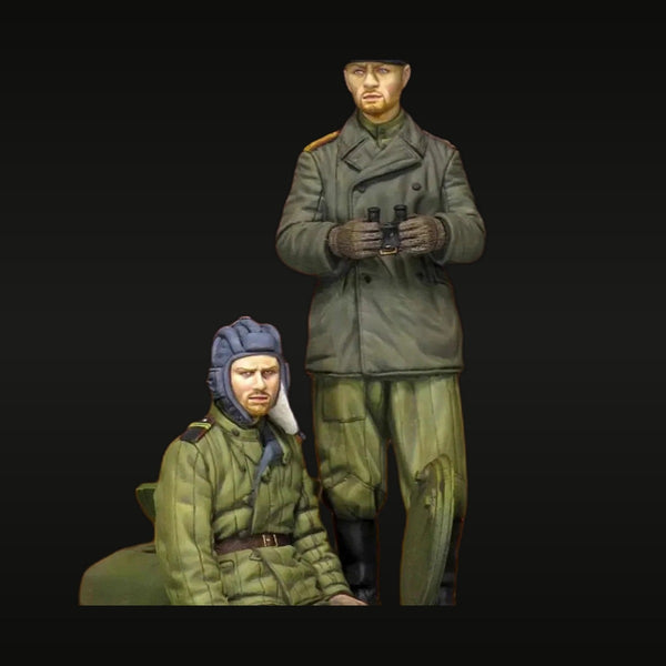 WWII Soviet Infantry Winter 2-Figure Set 1/35 Resin Kit