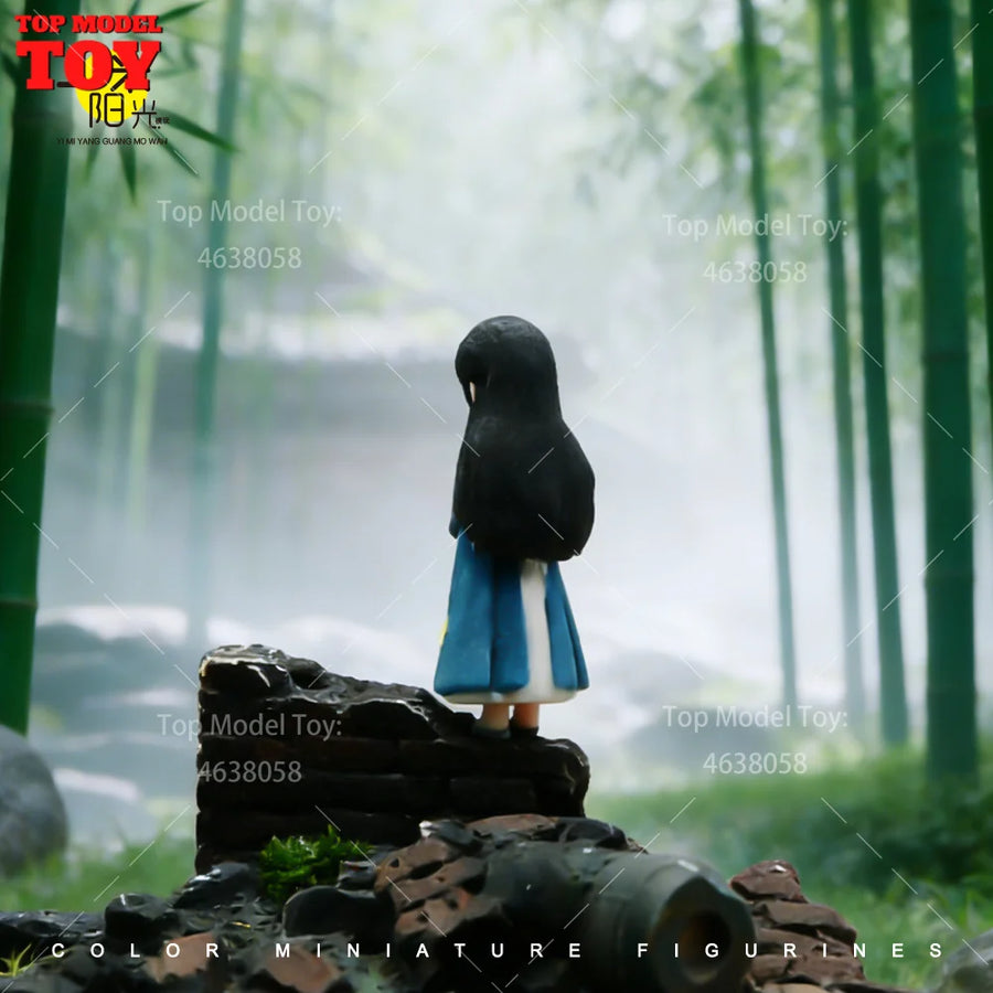 Fantasy Female Immortal Cultivator Blue Robes 1/64 Resin Figure Kit - resin model view 4