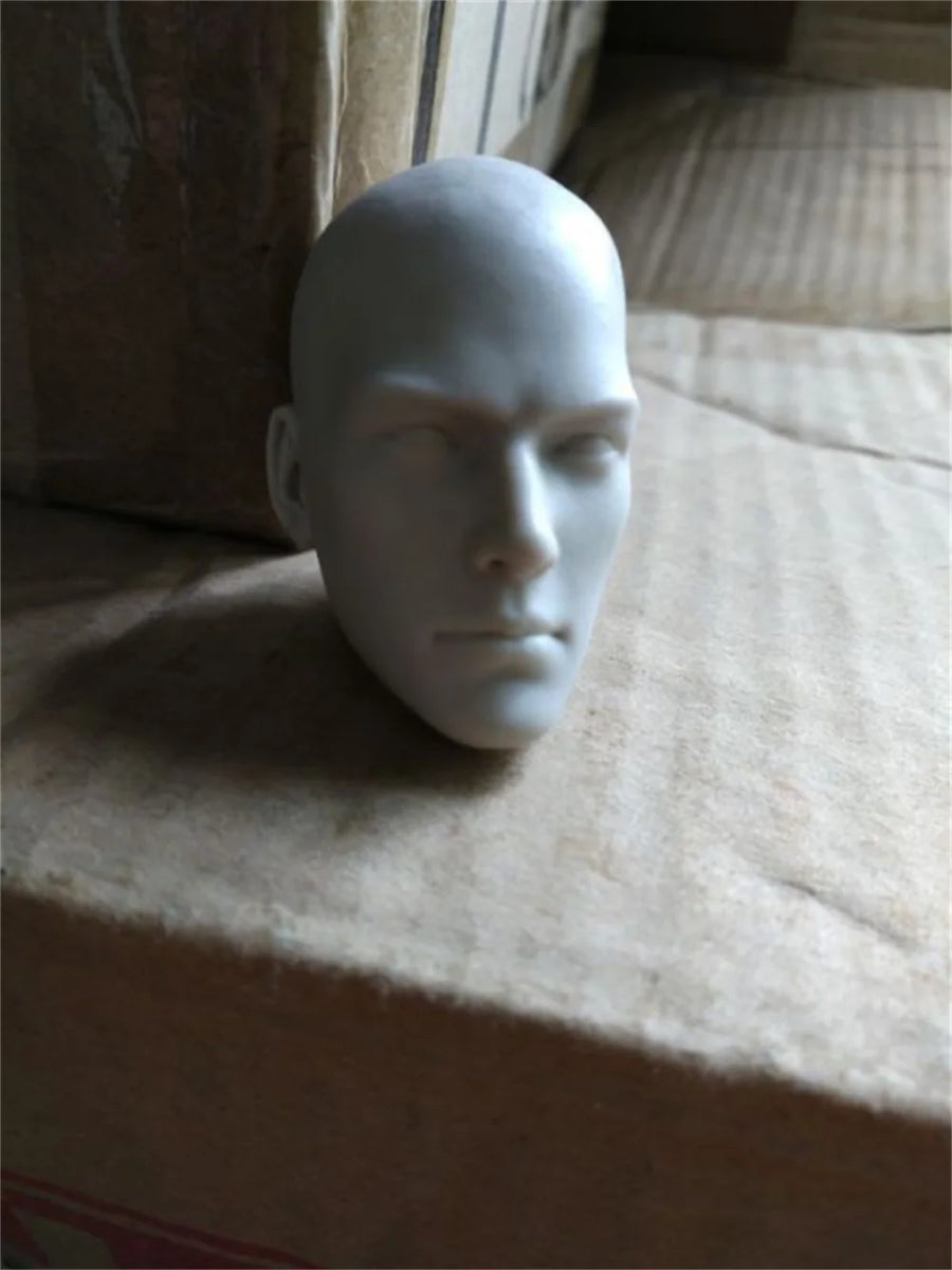 Unpainted 1/6 Scale Male Holy Monk Head Carving with Opened/Closed Eyes Model for 12