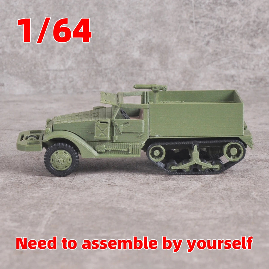 Assembly Scale Set Static Plastic Model Kit M16 AA-GUN APC 1/64