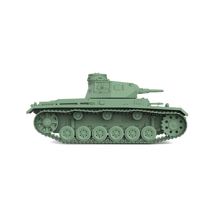 WWII German Panzer III Medium Tank 1/87 Resin Vehicle Kit - resin model view 4