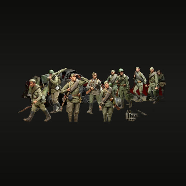Soviet Infantry Squad Stalingrad 1943 1/35 Resin Figure Diorama Set