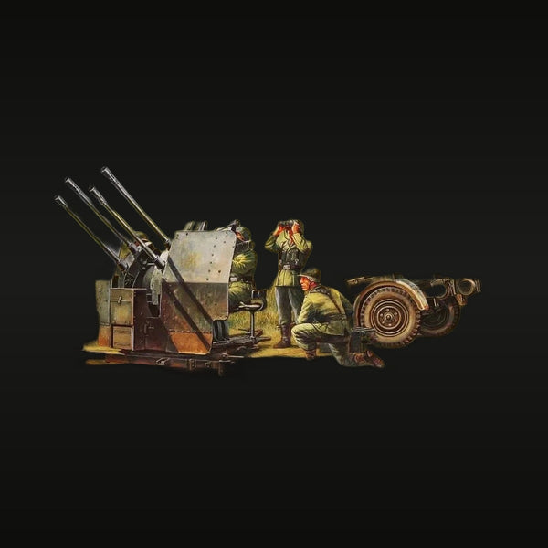 WWII German Flakvierling 38 AA Gun with Crew 1/48 Resin Vehicle Kit