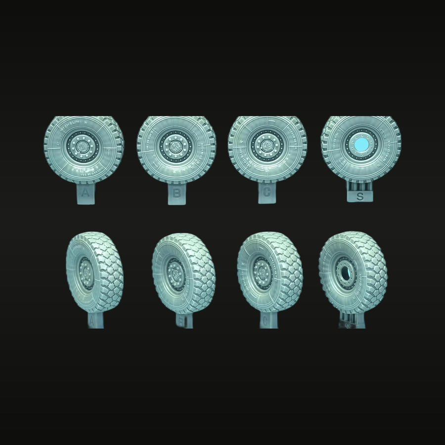 Modern US Cougar MRAP Wheel & Tyre Set 1/35 Resin Accessory - unpainted resin model kit