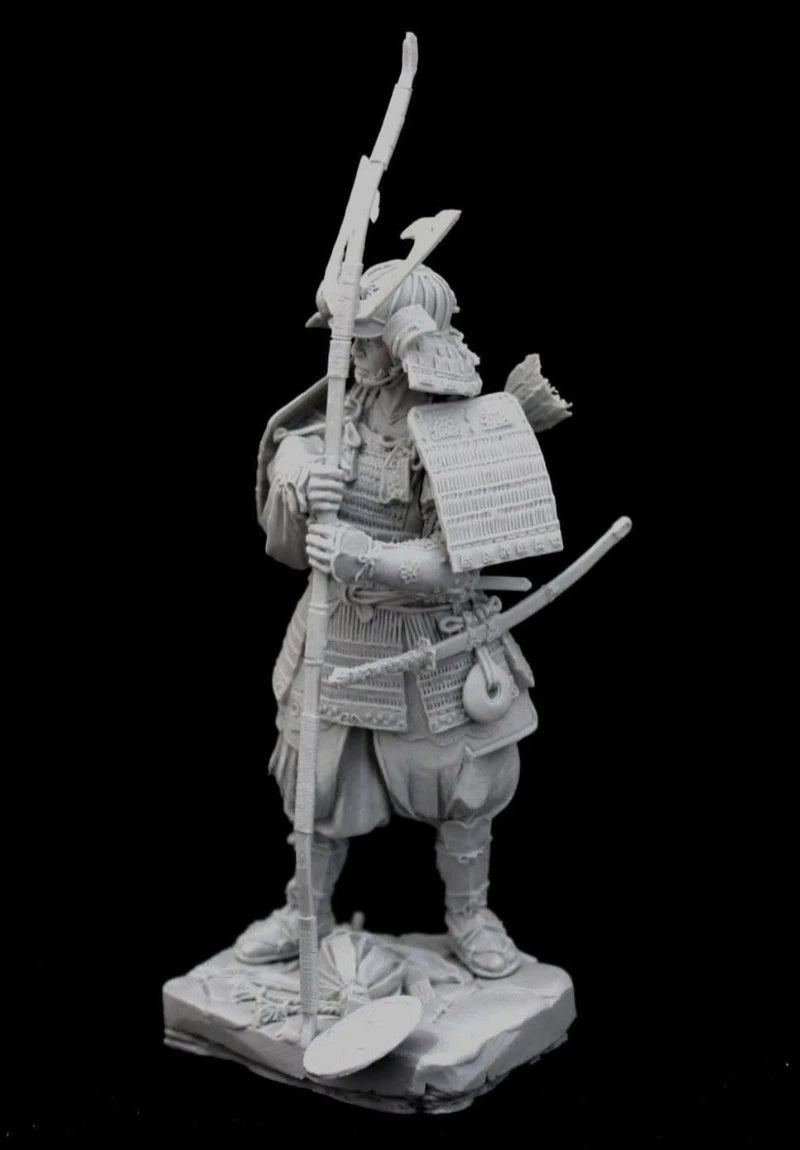 1/24 Scale 75Mm Die-Cast Resin Figure Model Kit Ancient Japanese Samurai Hobby Miniature Toys Unassembled Unpainted DIY Diorama
