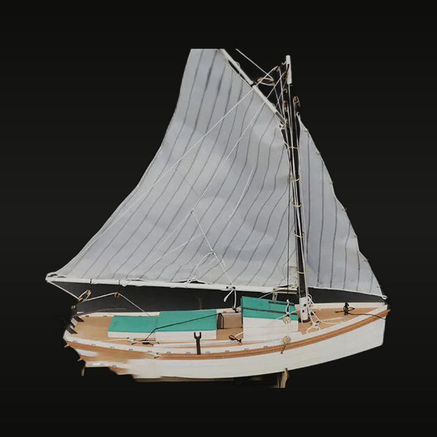 Historical Sailing Fishing Vessel Single Mast 1/35 Wooden Ship Model Kit - unpainted resin model kit