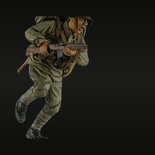 WWI German Soldier with Bayonet Charging 1/35 Resin Figure Kit