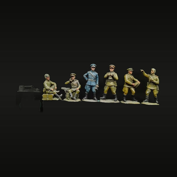 WWII Soviet Army Command Squad 1/72 Resin Figure Set