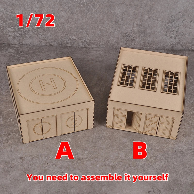 Assembly Architectural Model Sand Table Warehouse Godown Stockroom Granary Barn Diorama Scale Model Kit 1/72