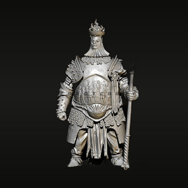 Fantasy Ornate Paladin King with Staff 38mm Resin Figure Kit